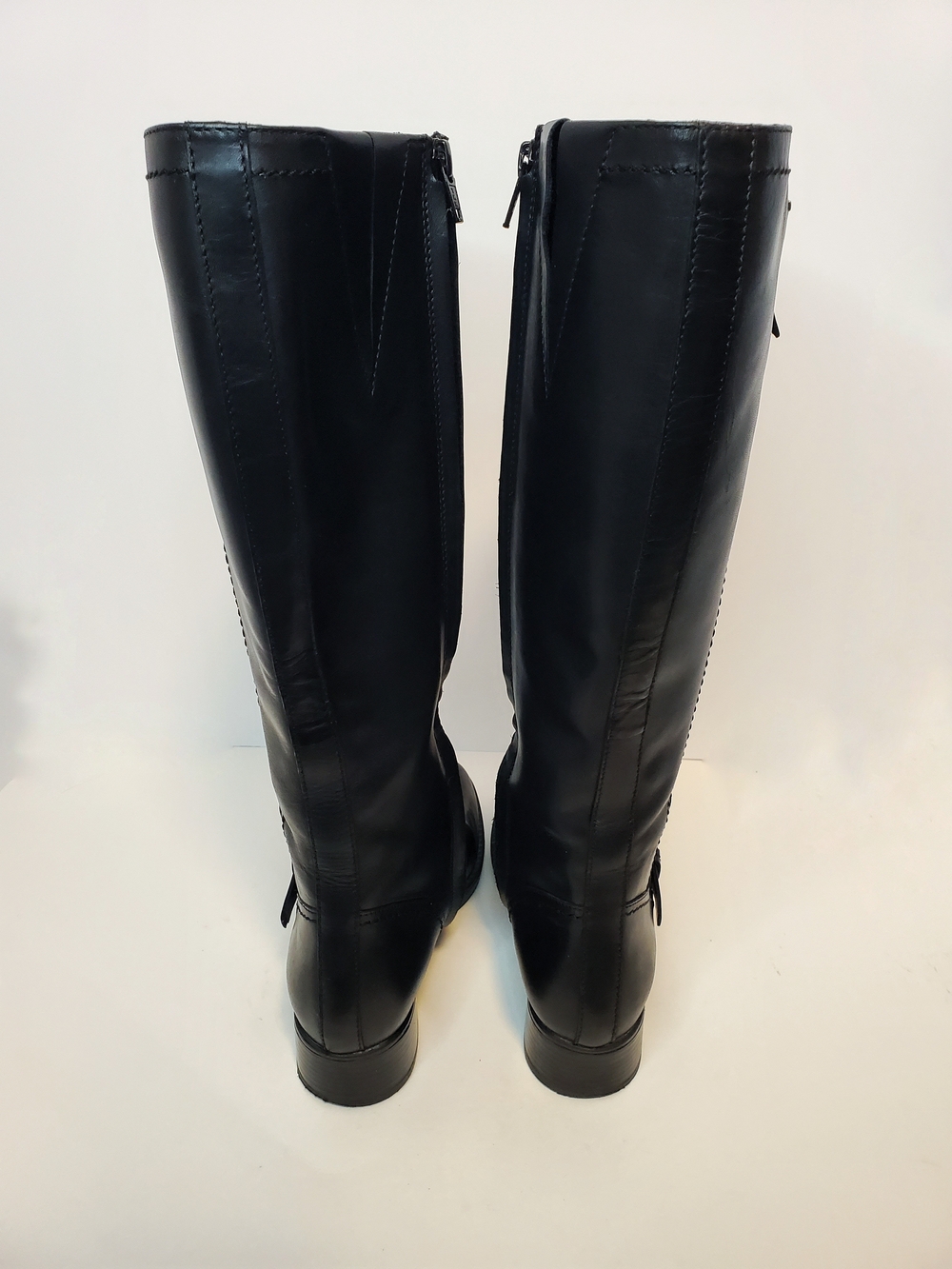 Geox Waterproof Black Leather Riding Boots - Women's, Size 6 - Picture 5 of 8